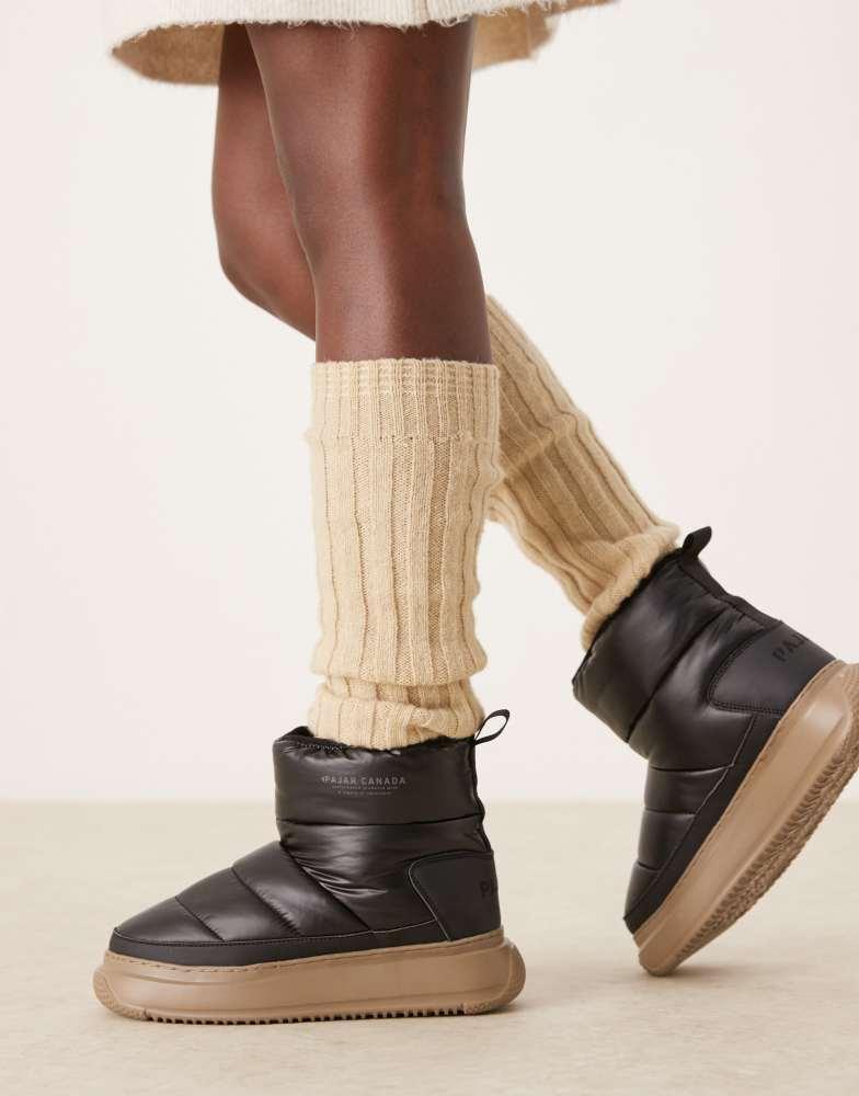 Pajar Pajar Gala Nylon snow boot in black with gum sole
