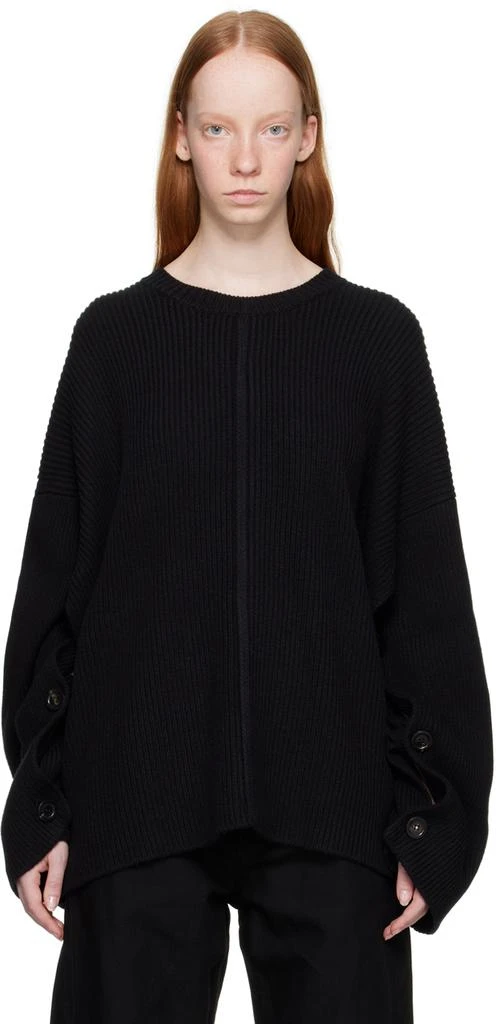 Peter Do Black Cape Sweater 1