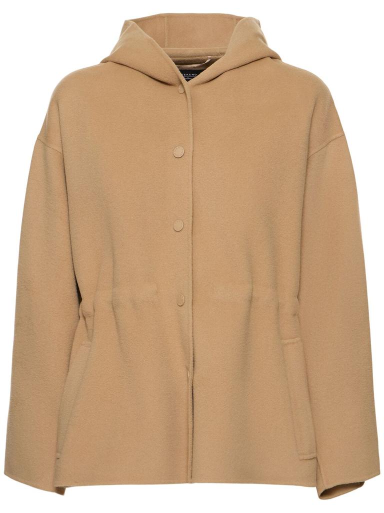 WEEKEND MAX MARA Gennaio Hooded Wool Short Coat