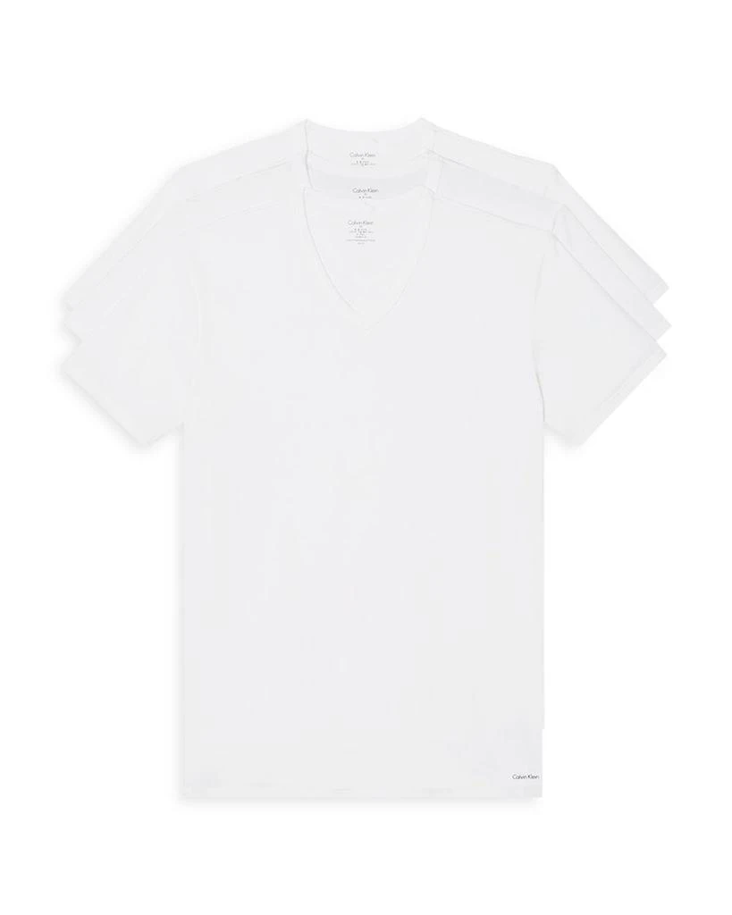Calvin Klein Cotton Stretch Moisture Wicking V Neck Tees, Pack of 3 1