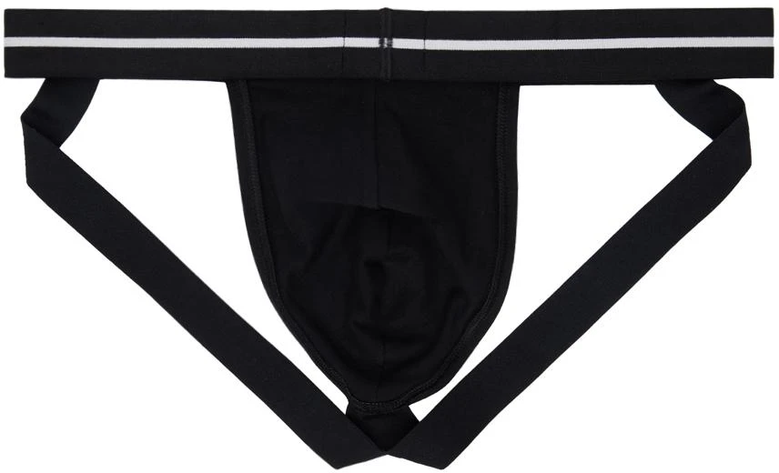 Hugo Boss Three-Pack Black Jacquard Logo Jock Straps 7