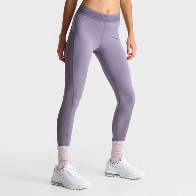 NIKE Women's Nike Pro Mid-Rise 7/8 Mesh-Paneled Leggings 3