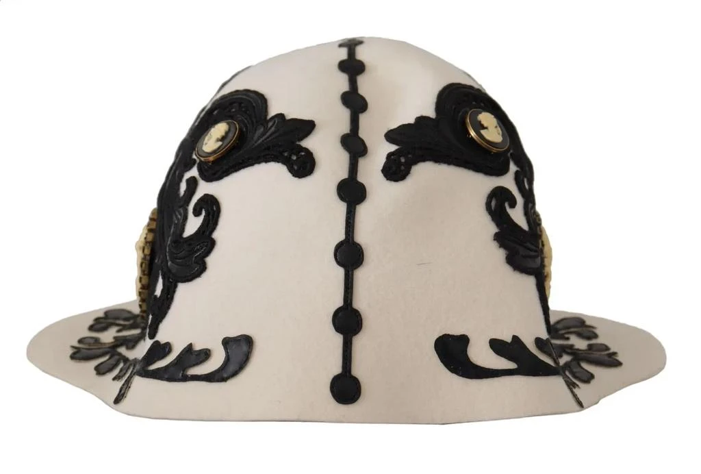 Dolce 
Gabbana Wool Embroide Cameo Brooch Women
s Hat