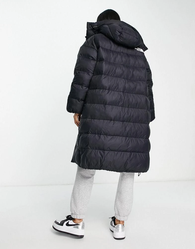 The North Face The North Face Acamarachi oversized long puffer coat in black Exclusive at ASOS 2
