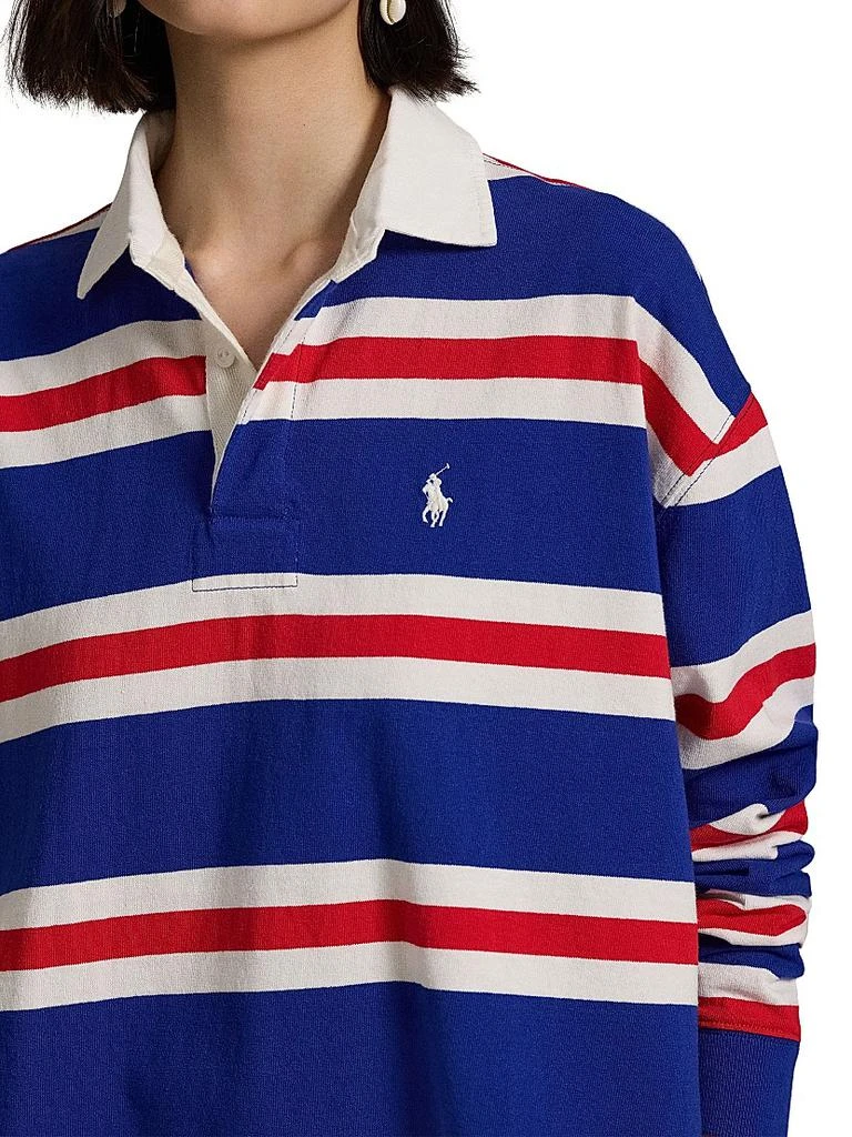 Ralph Lauren Striped Jersey Cropped Rugby Shirt 5