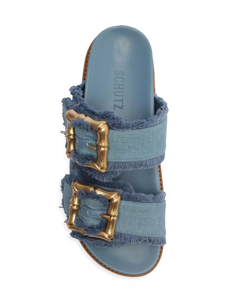 Schutz Enola Sporty Linen Sandals 4