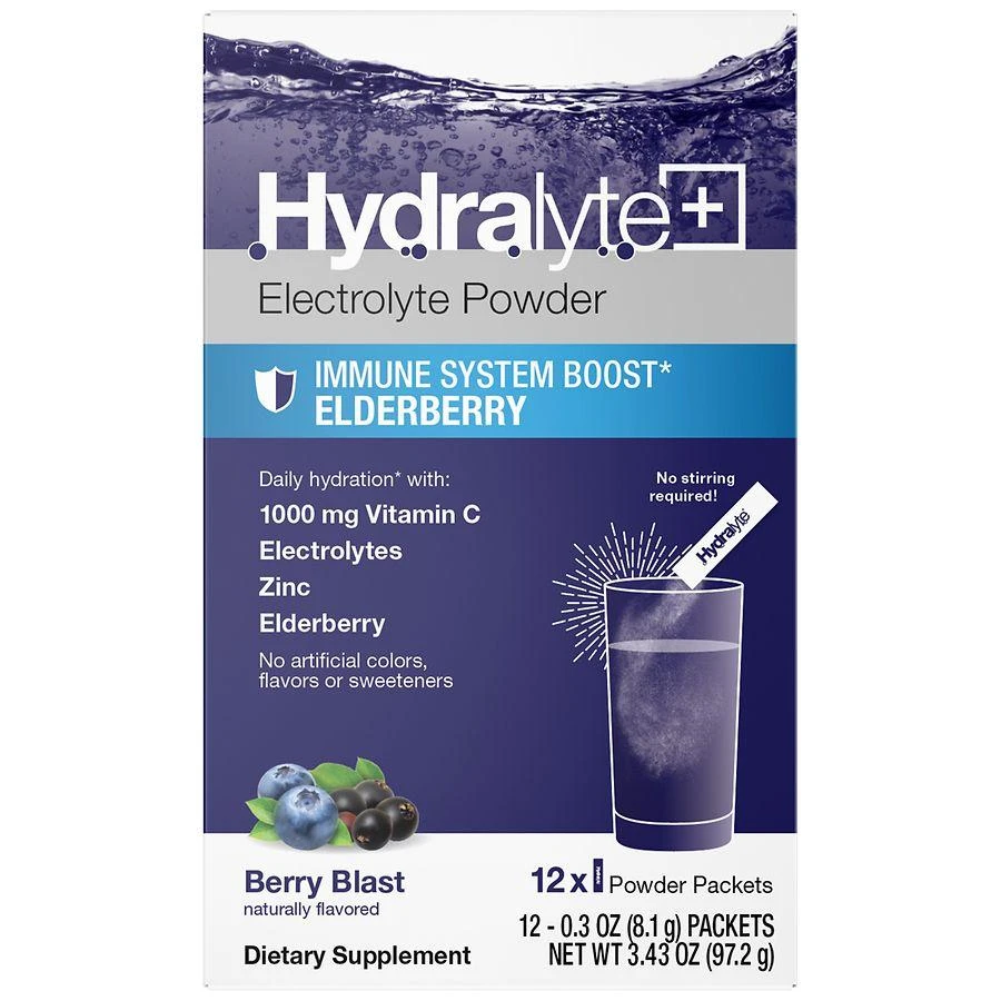 Hydralyte Electrolyte Hydration Elderberry Powder Sticks 1