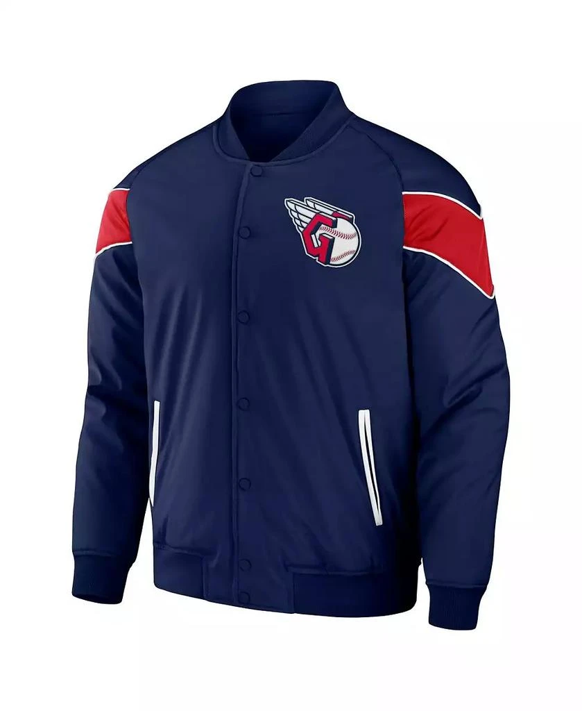 Fanatics Men's Darius Rucker Collection by Navy Cleveland Guardians Baseball Raglan Full-Snap Jacket 3