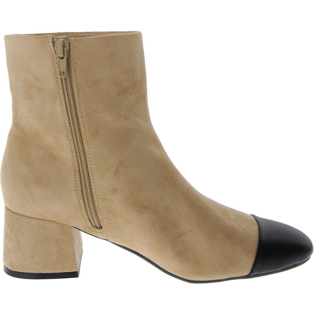On 34th Janette Womens Faux Suede Block Heel Booties
