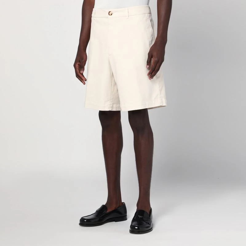 Brunello Cucinelli Ivory cotton bermuda shorts 3
