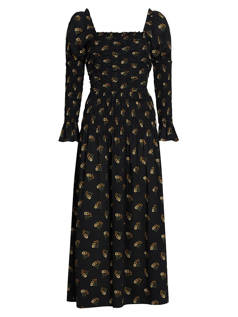 DÔEN Wilmina Floral Smocked Maxi-Dress