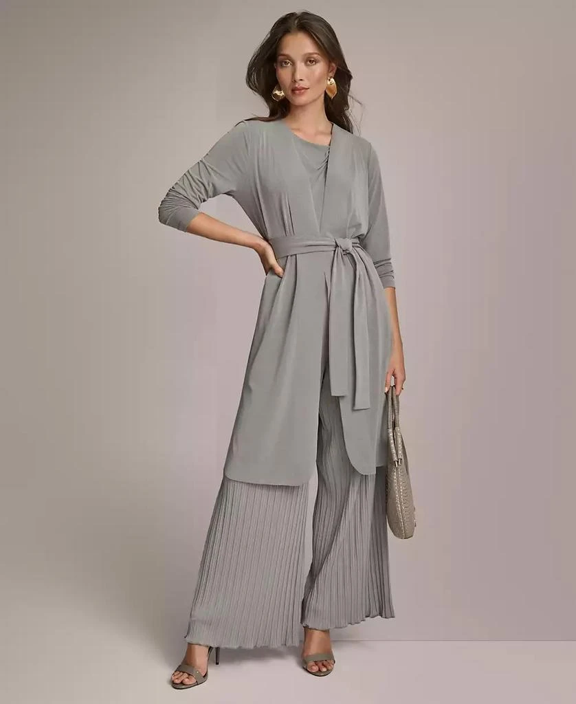 Donna Karan Donna Karan Women's Tie Waist Long Cardigan 3