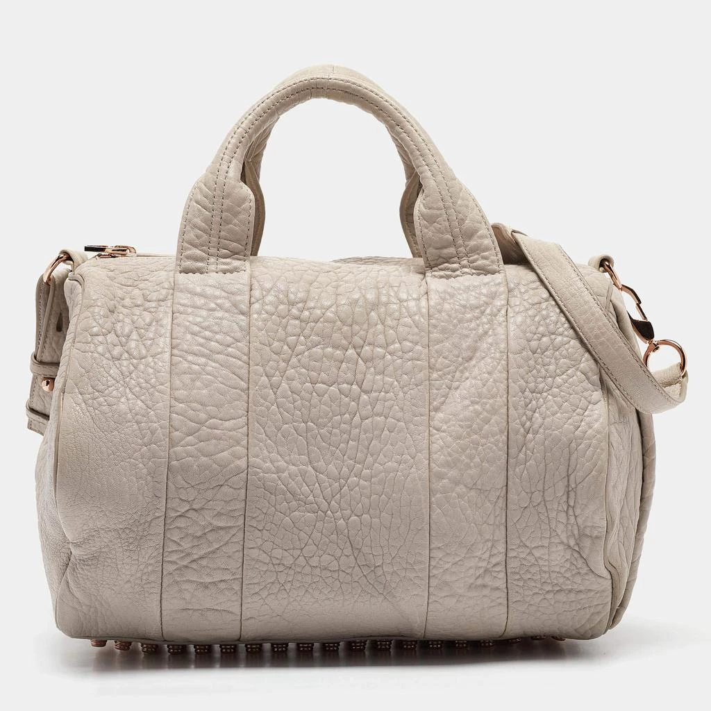Alexander Wang Alexander Wang Light Grey Pebbled Leather Rocco Bag 1