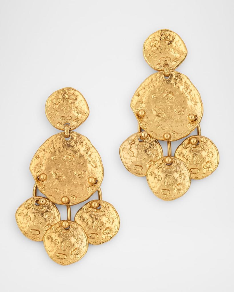 GAS Bijoux Eclipse Sequin Gold Earrings