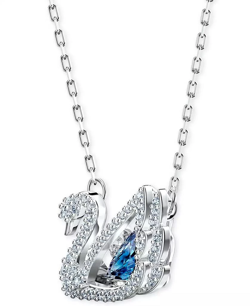 Swarovski Silver-Tone Cubic Zirconia Swan Pendant Necklace, 14-7/8" + 2" extender 2