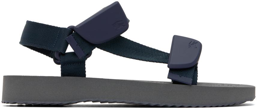 【BURBERRY】 TREK DEBOSSED LOGO ストラップサンダル Burberry Trek logo-debossed Sandals | Black | FARFETCH