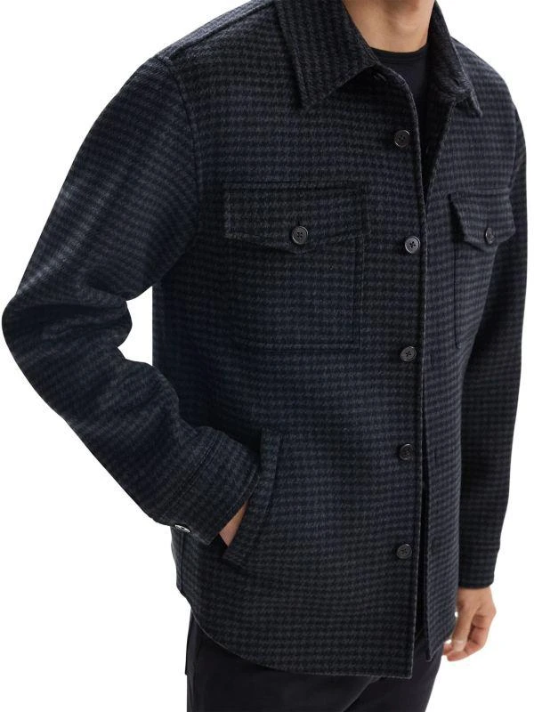 Theory Houndstooth Wool-Cashmere Shirt Jacket 2