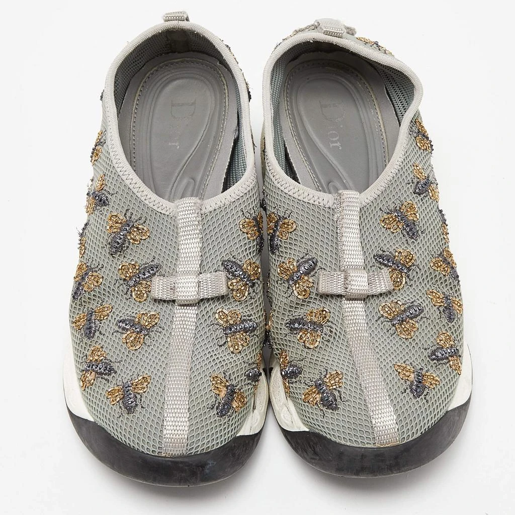 Dior Dior Grey Beads Embellished/ Embroidery Mesh Fusion Sneakers Size 36 3