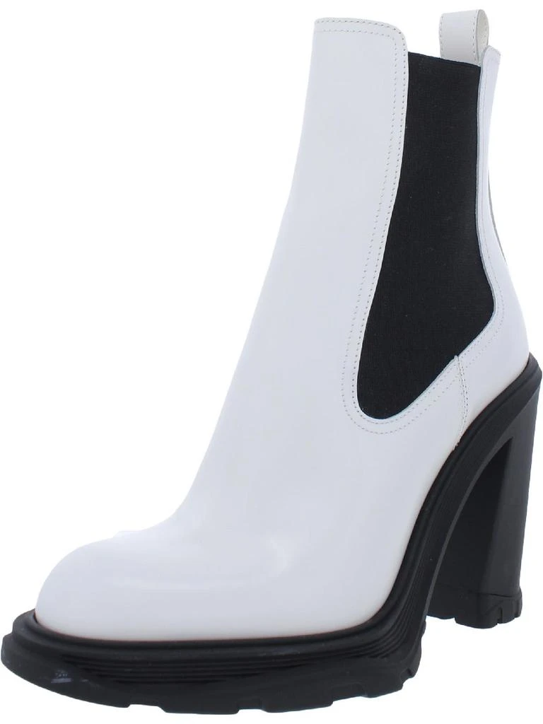 Alexander McQueen Stivali Da Donna Womens Leather Slip On Ankle Boots 1