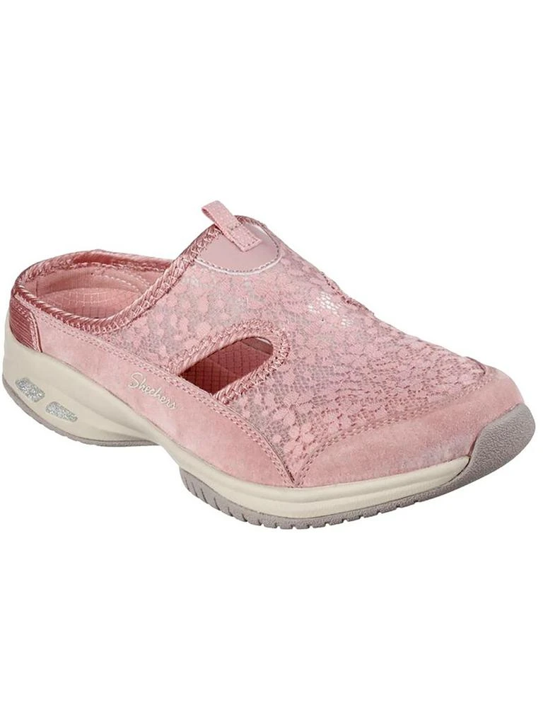 Skechers Glimmer Bloom Womens Suede Lifestyle Slip-On Sneakers