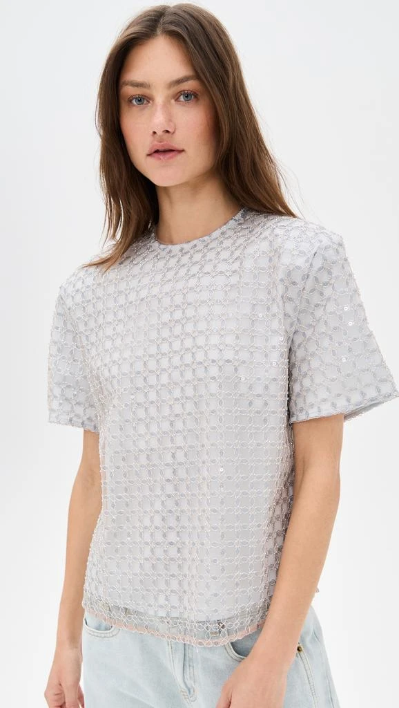 ROTATE Birger Christensen Beaded Oversized Top 1