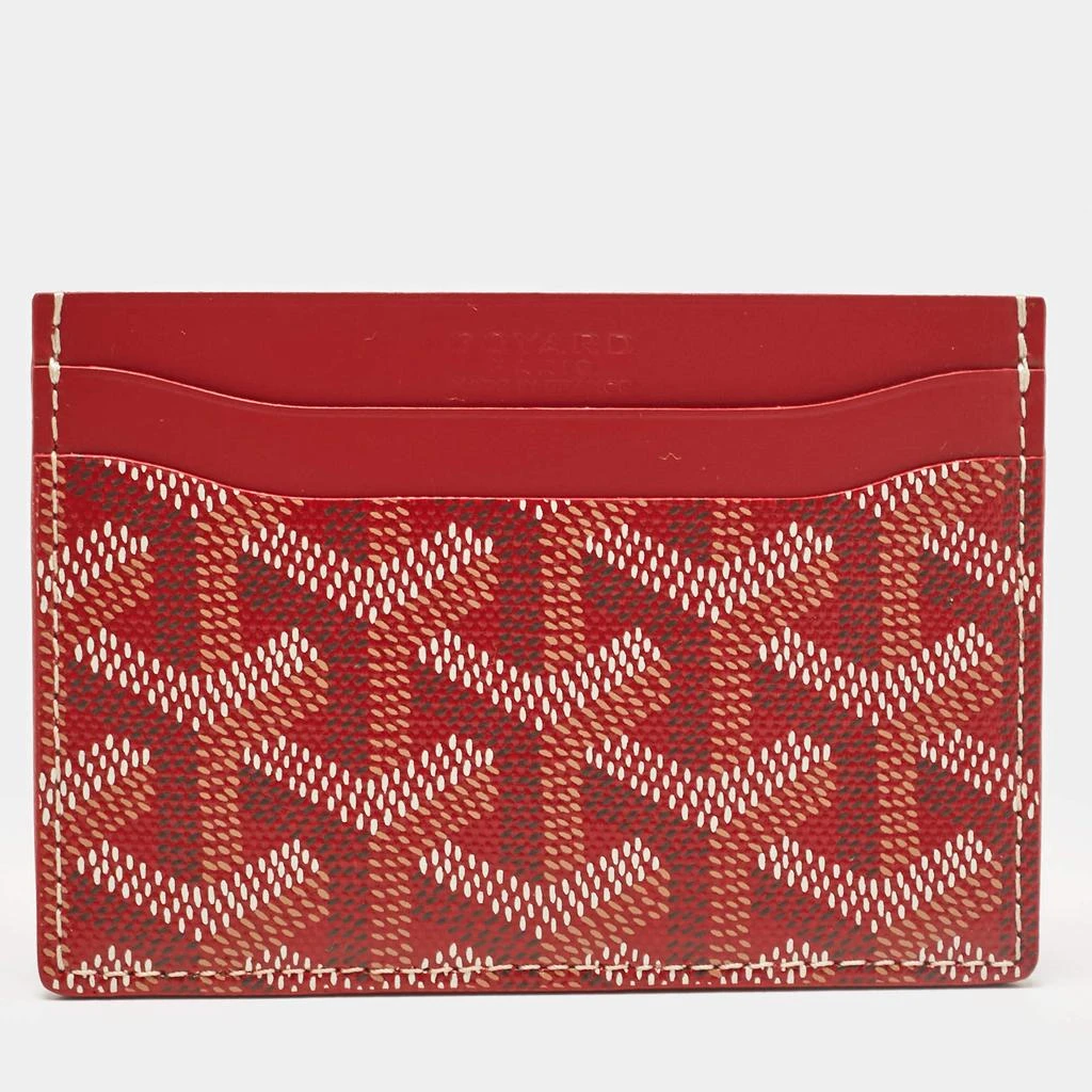 Goyard Goyard Red Goyardine Coated Canvas and Leather Saint Sulpice Card Holder 1