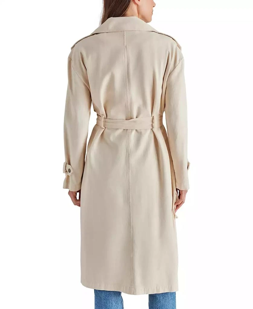 Steve Madden Women's Sunday Cotton Belted Trench Coat 2