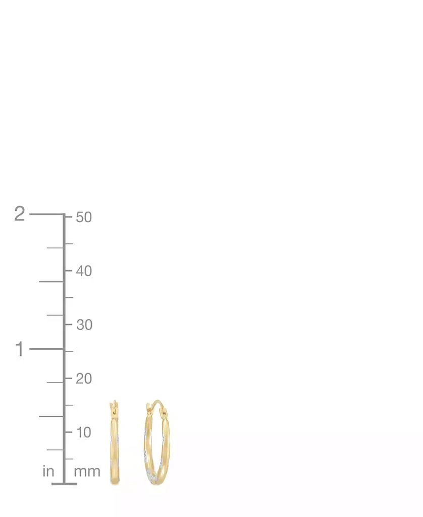 Macy's Polished Pattern Hoop Earrings in 14K Yellow Gold 5