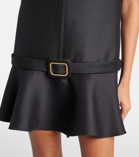 Tom Ford Belted wool and silk crêpe minidress 5