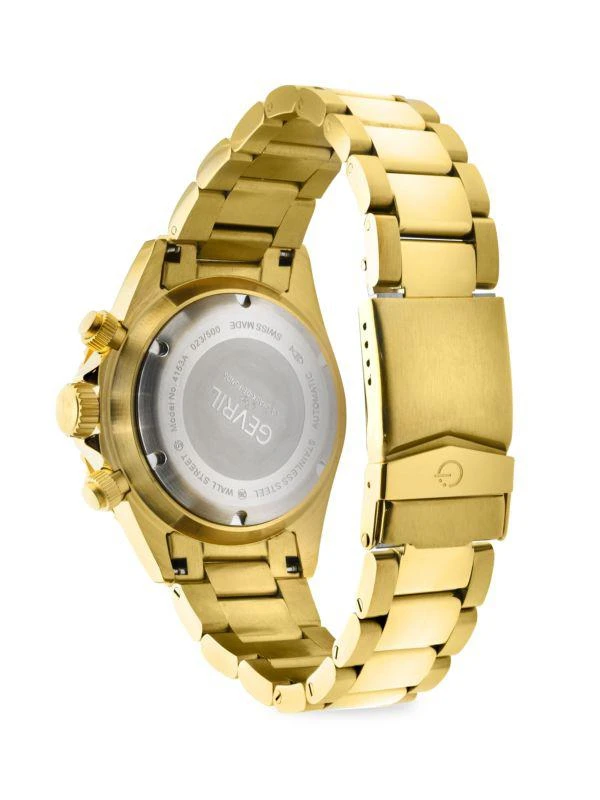 Gevril Wall Street Chrono 43MM Stainless Steel Swiss Automatic Bracelet Watch 2