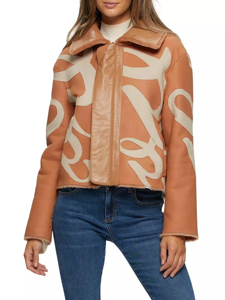 Gorski Reversible Select Shearling Lamb Intarsia Zip Jacket 3