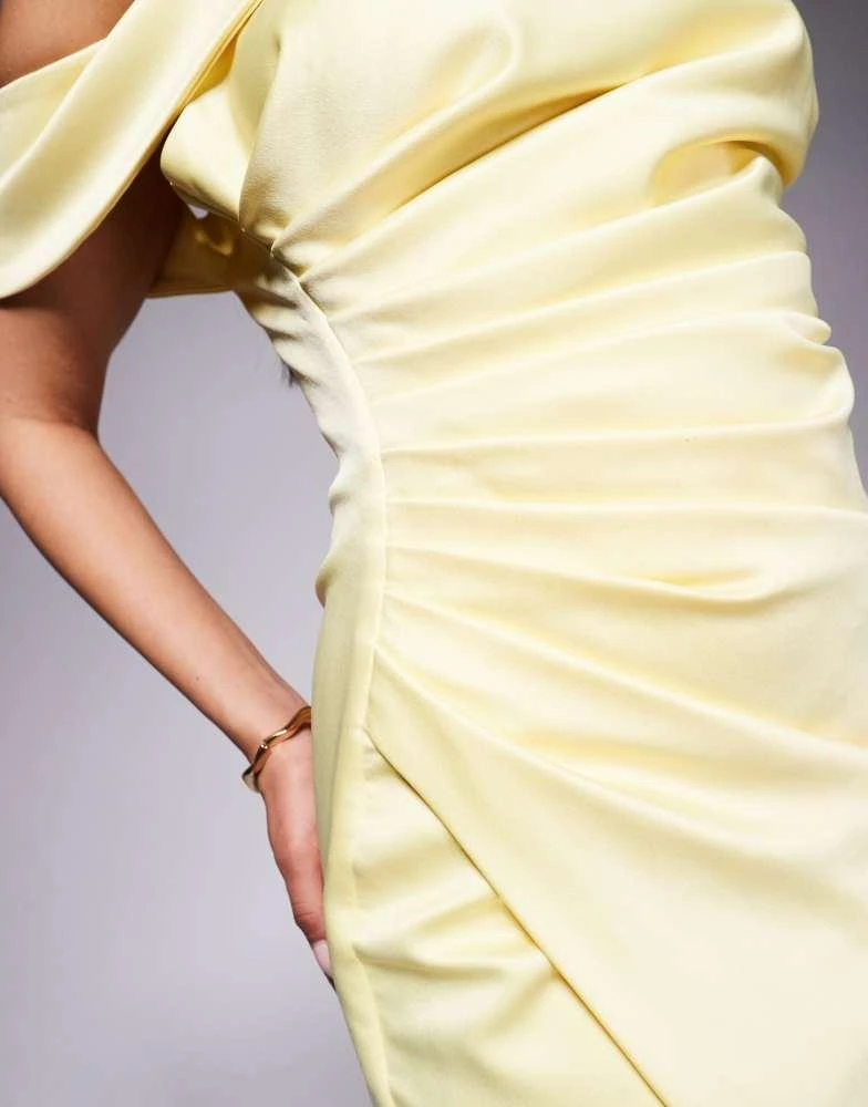 lavish alice asymmetric dress LAVISH ALICE ASYMMETRIC NECK MIDI DRESS main image 0