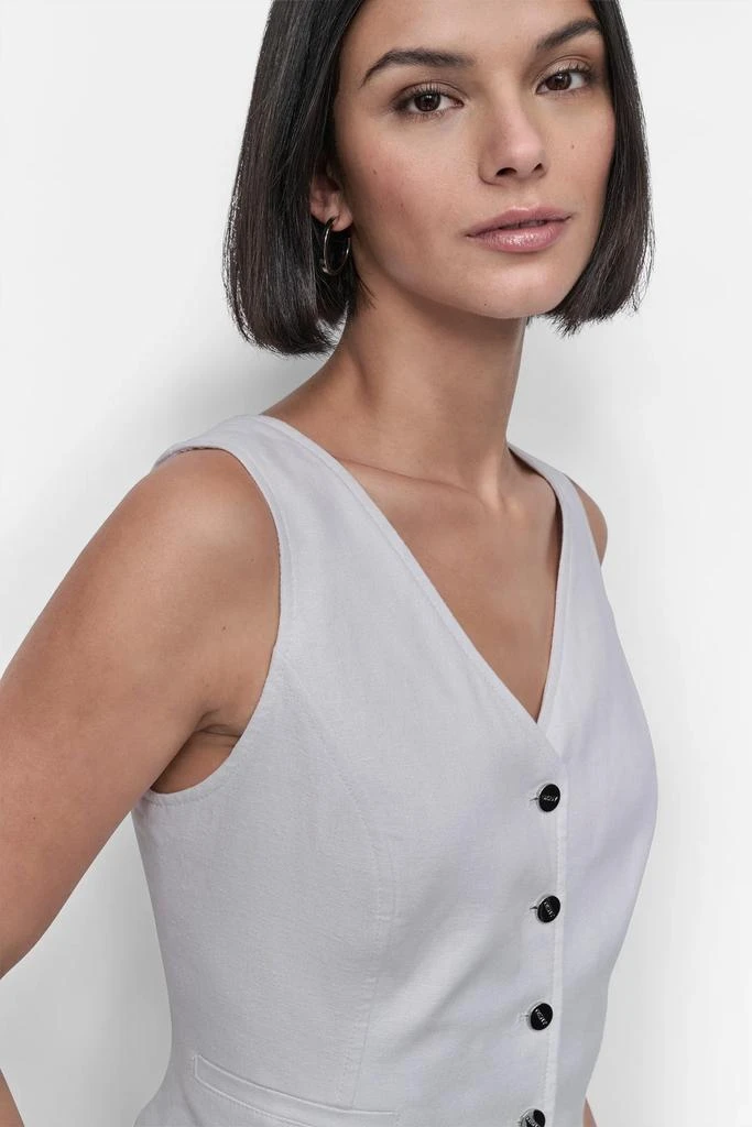 DKNY SLEEVELESS LINEN VISCOSE VEST 8