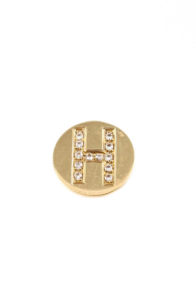 Spallanzani 18KT Yellow Gold  Letter H Diamond Magnetic Charm 1