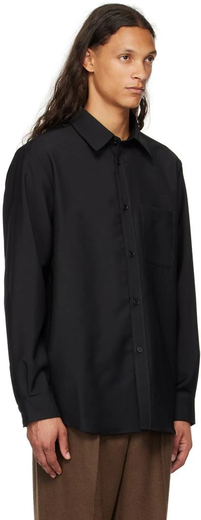 Róhe Black Slim Classic Shirt 2