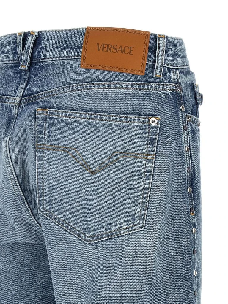 Versace Versace Logo-Patch Studded Jeans 5