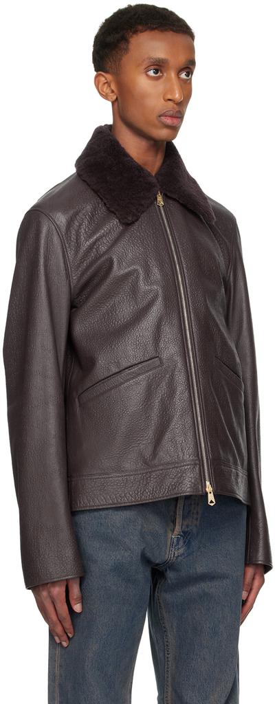 Purple Grained Leather Jacket – On Sale Now with Up to 70% Off
