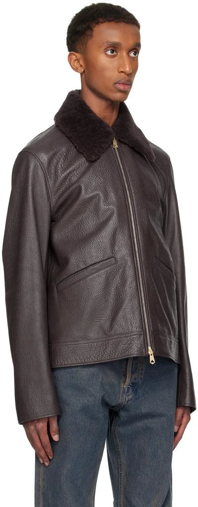 Paul Smith Purple Grained Leather Jacket 2