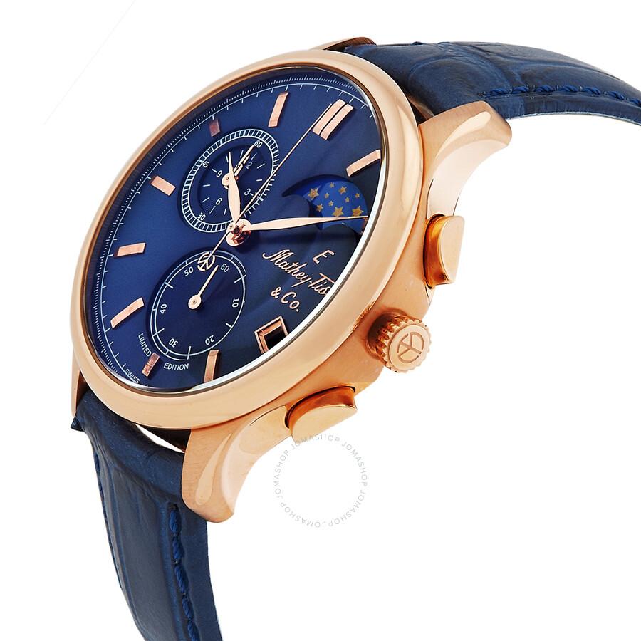 Mathey-Tissot Edmond G10 Chronograph Quartz Blue Dial Men's Watch H1886RCHPBU