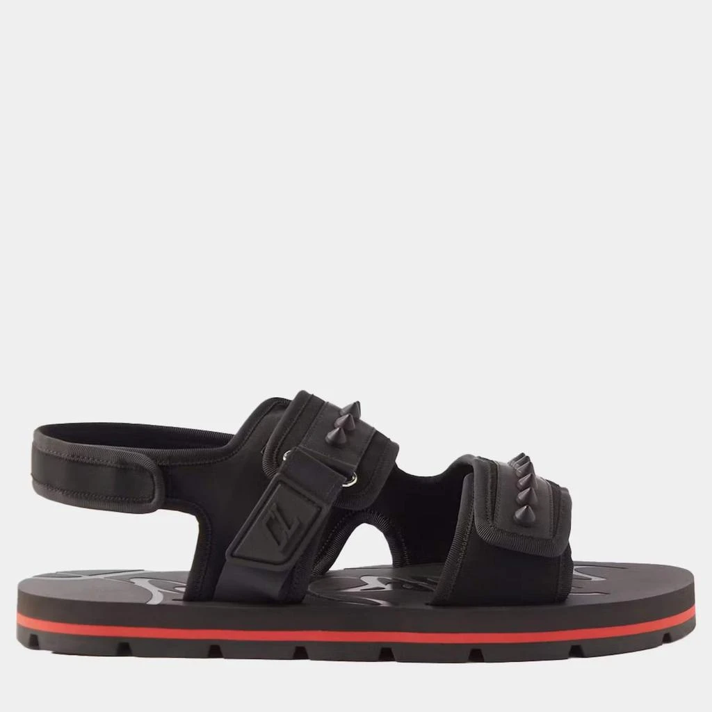 Christian Louboutin Christian Louboutin Black Red Siwa Flat Sandals EU 41 1