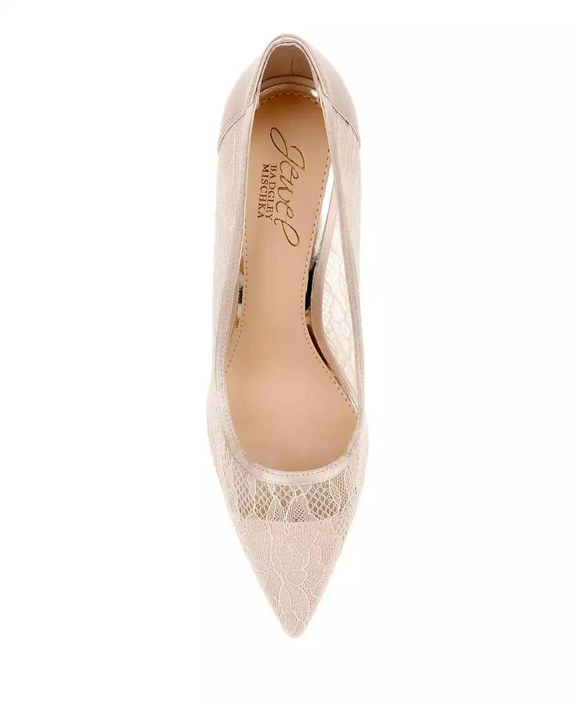 Badgley Mischka Women's Gia Lace Stiletto Evening Pumps 4