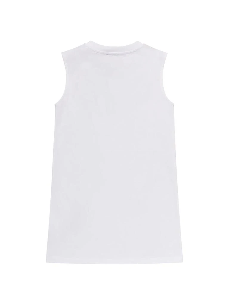 Balmain Embellished Logo Cotton Jersey Dress 2