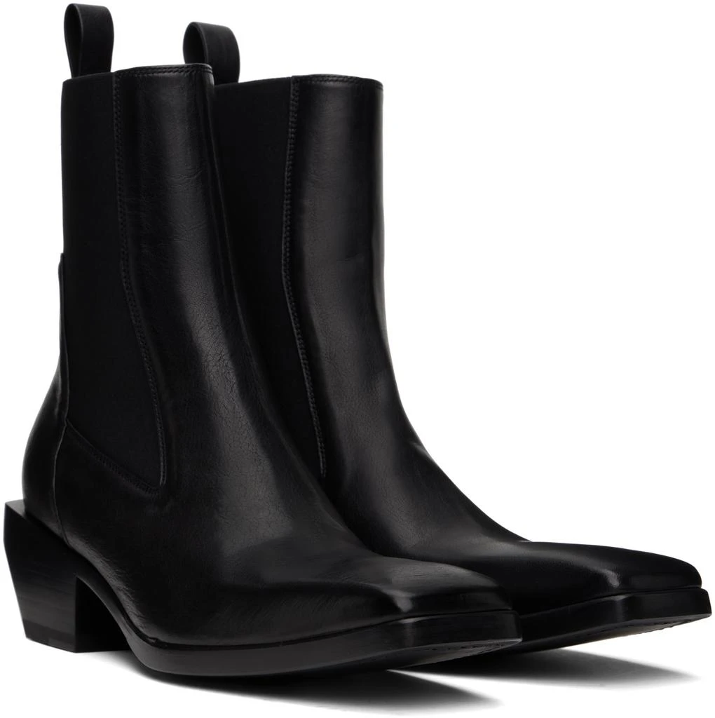Rick Owens Black Hollywood Heeled Sliver Chelsea Boots 4