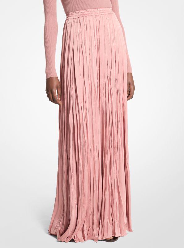 Michael Kors Crushed Techno Charmeuse Maxi Skirt
