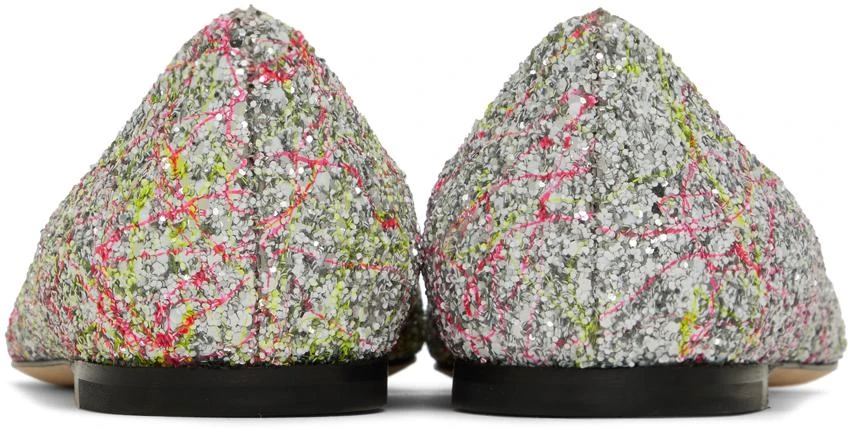 Jimmy Choo Silver Love Ballerina Flats 2