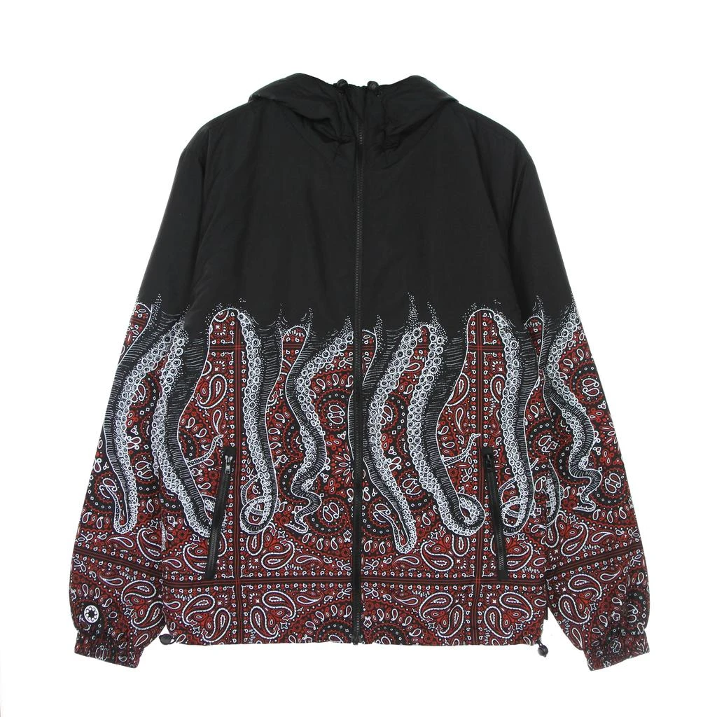 Octopus Men's Bandana Windbreaker Jacket Black 1