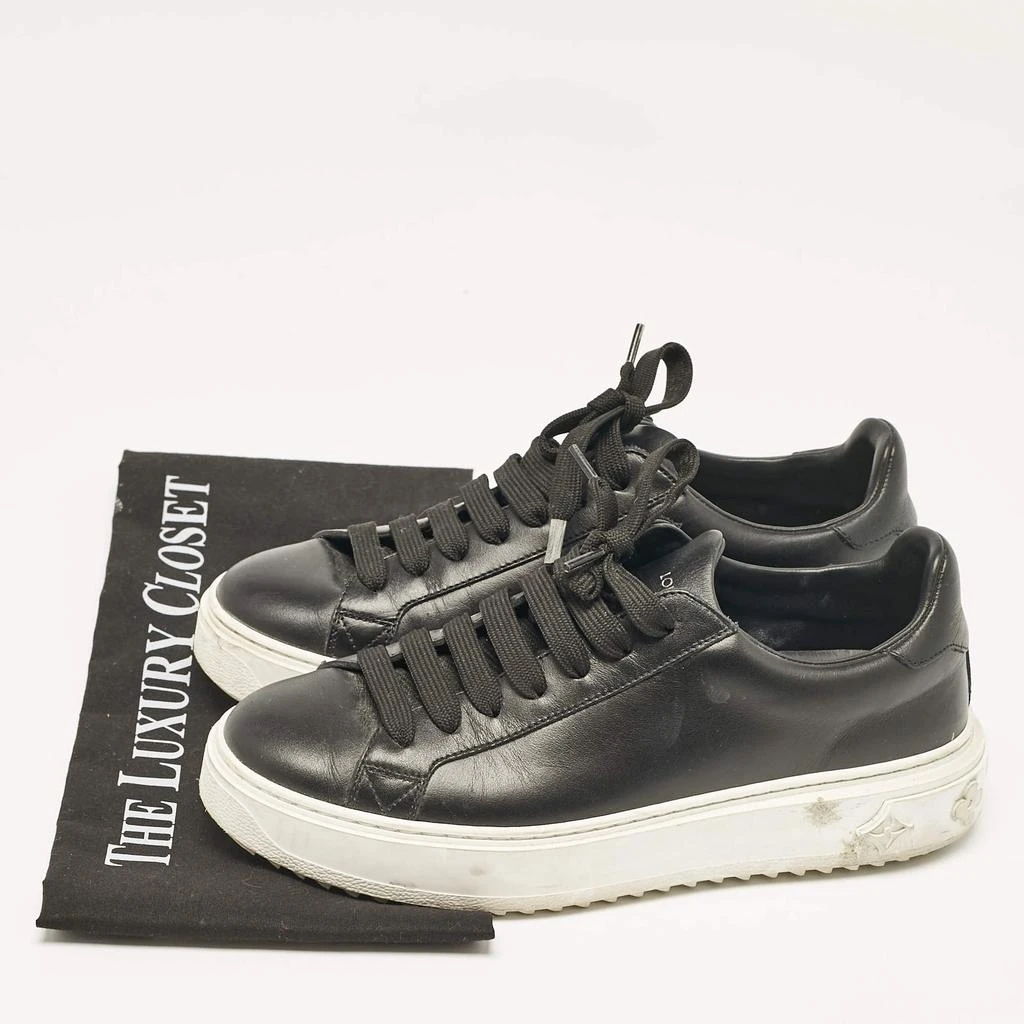 Louis Vuitton Louis Vuitton Black Leather Timeout Low Top Sneakers Size 37.5 9