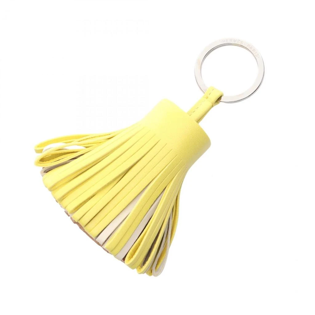 Hermes ivory yellow Agneau Milo Handbag Charm (Pre-Owned)