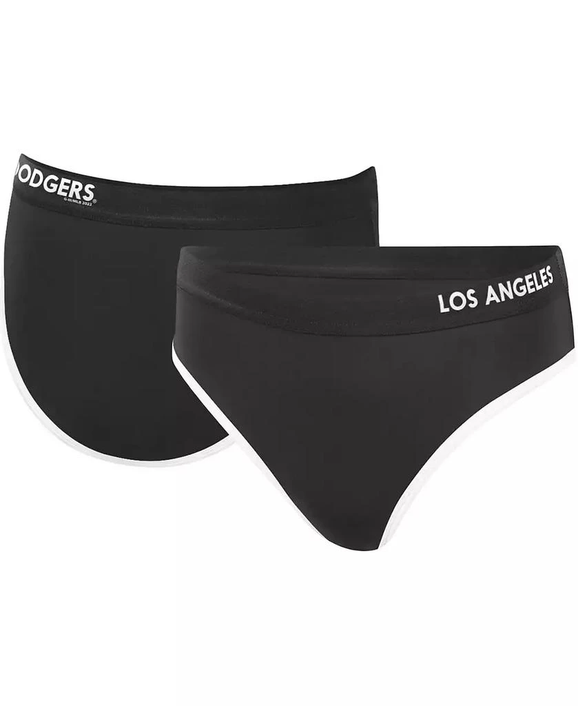 G-III 4Her by Carl Banks Women's Black Los Angeles Dodgers Southpaw Bikini Bottom 2