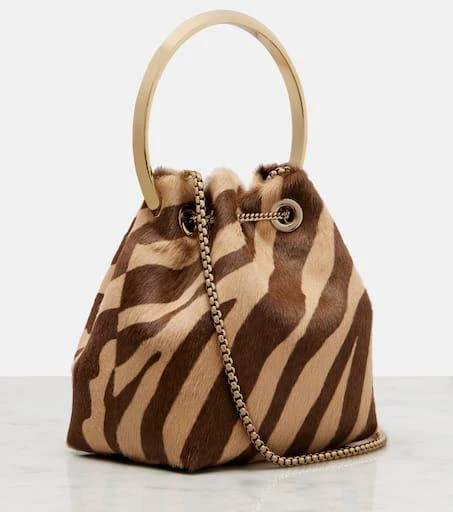 Jimmy Choo Bon Bon Small calf hair bucket bag 4